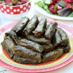 Dolma from grape leaves